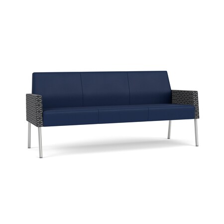 Lesro Mystic Lounge Reception Sofa, Silver, MD Ink Back, MD Ink Seat, RS Echo Arm Panels ML1601
